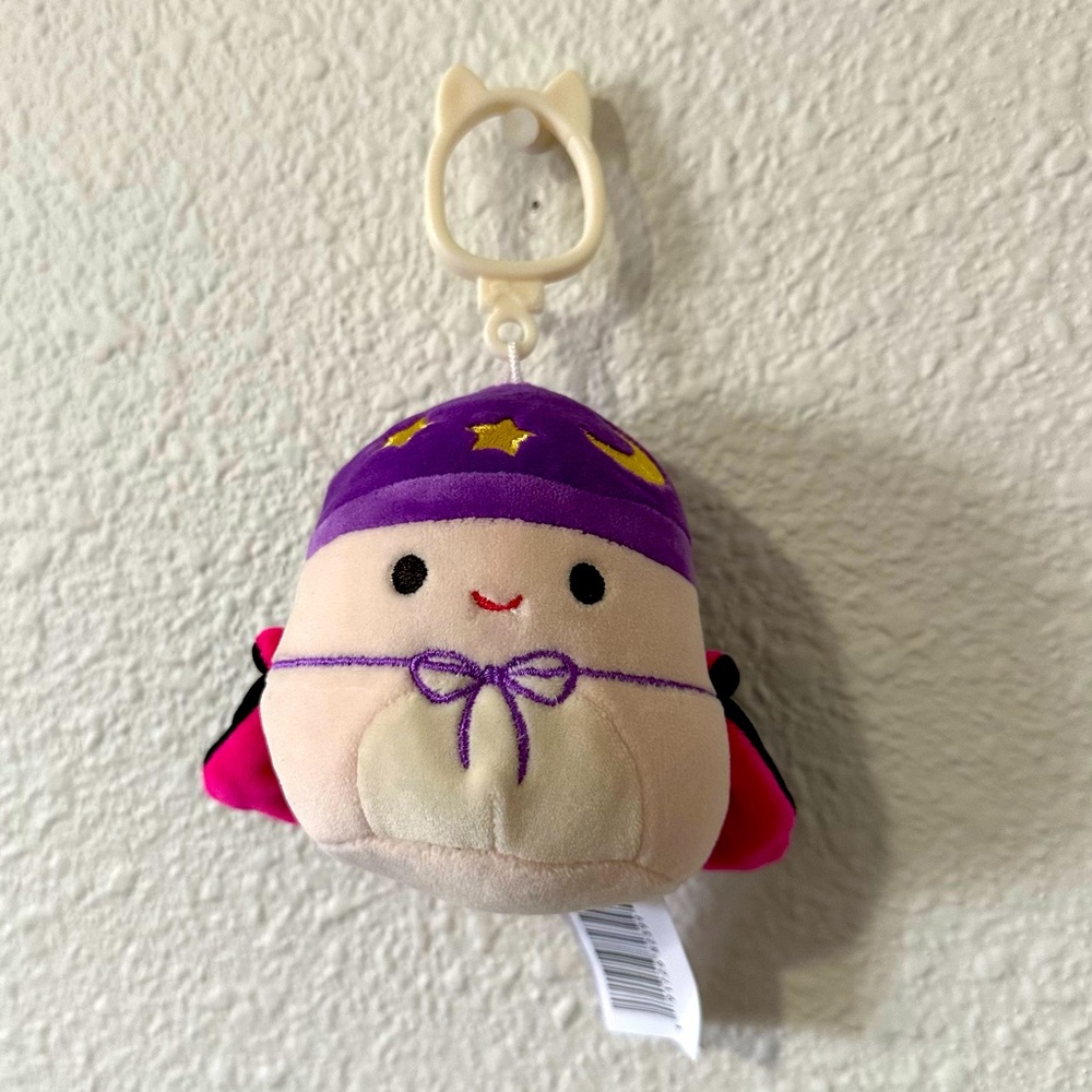 SQUISHMALLOWS Carina the Mushroom in Vampire Costume Clip-on 3.5in